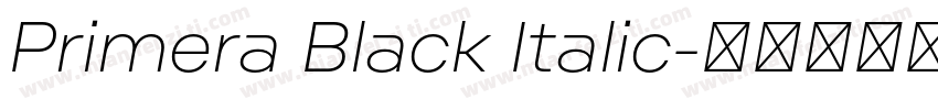 Primera Black Italic字体转换